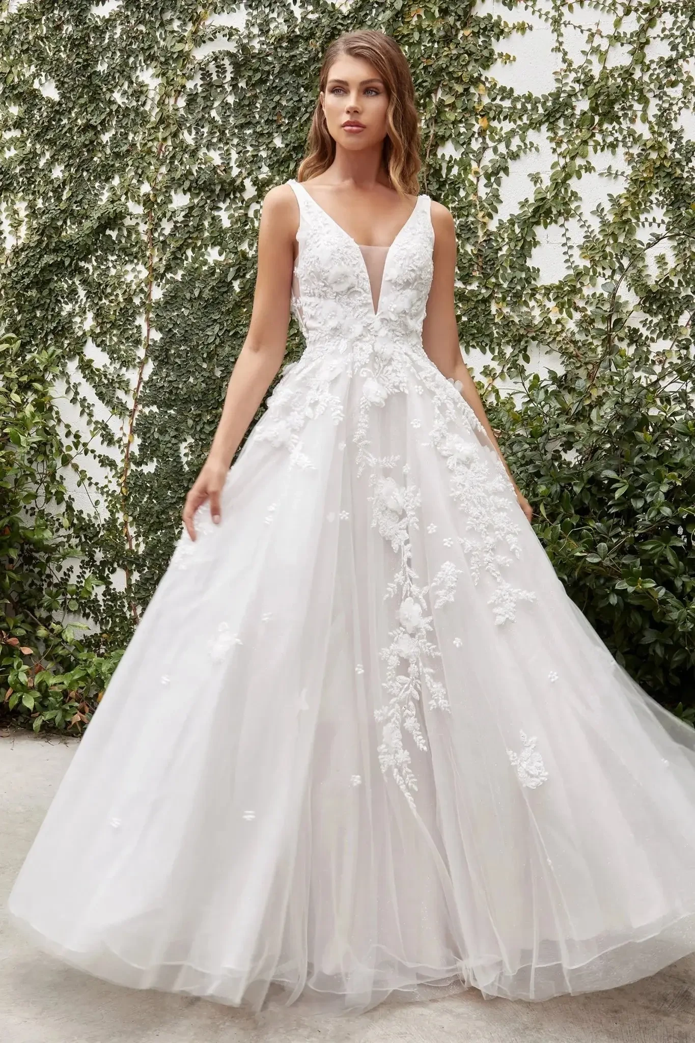 A floral fantasy perfect for garden ceremonies.